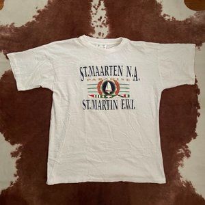 St. Maartin Vintage Perfectly Oversized Vacation Shirt (XXL)